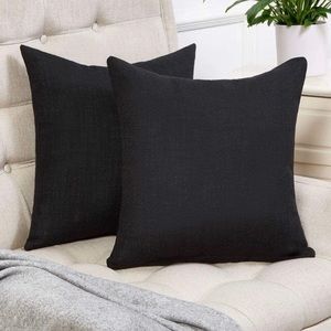 Black 18x18 Throw Pillow Covers